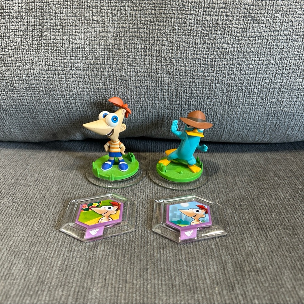 Disney Infinity Phineas INF-1000026 & Agent P Perry Platypus INF-1000027 Discs